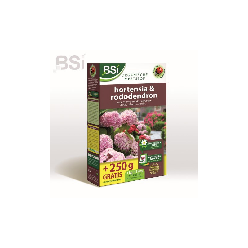 Meststof Bio Hortensia & Rododendron - 1 kg + 250 gr gratis